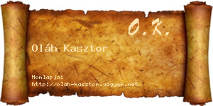 Oláh Kasztor névjegykártya