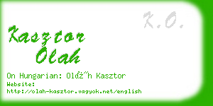 kasztor olah business card